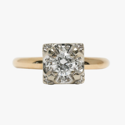 Inel cu Diamante din Aur Galben 14k