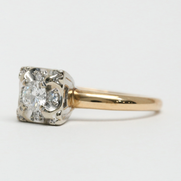 Inel cu Diamante din Aur Galben 14k