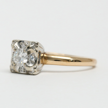 Inel cu Diamante din Aur Galben 14k