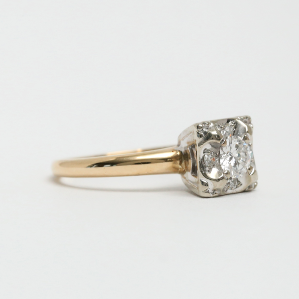 Inel cu Diamante din Aur Galben 14k