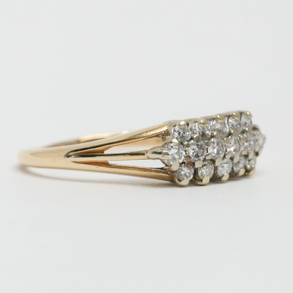 Inel cu Diamante din Aur Galben 14k