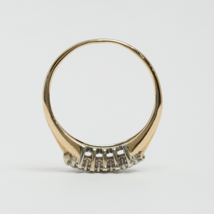 Inel cu Diamante din Aur Galben 14k