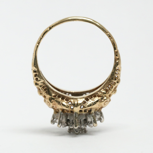 Inel cu Diamante din Aur Galben 14k