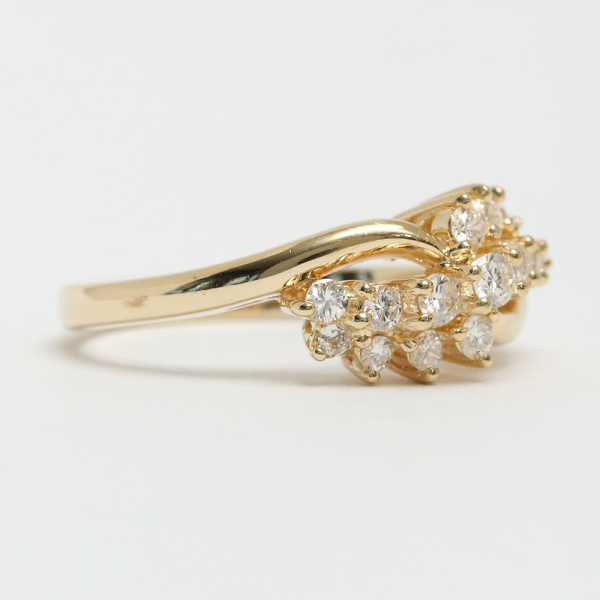 Inel cu Diamante din Aur Galben 14k