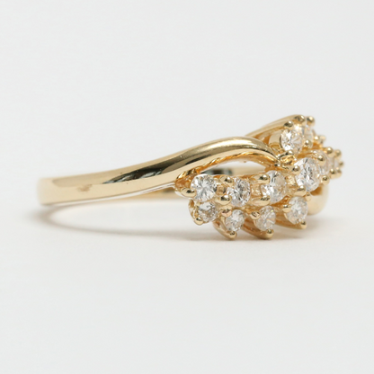 Inel cu Diamante din Aur Galben 14k