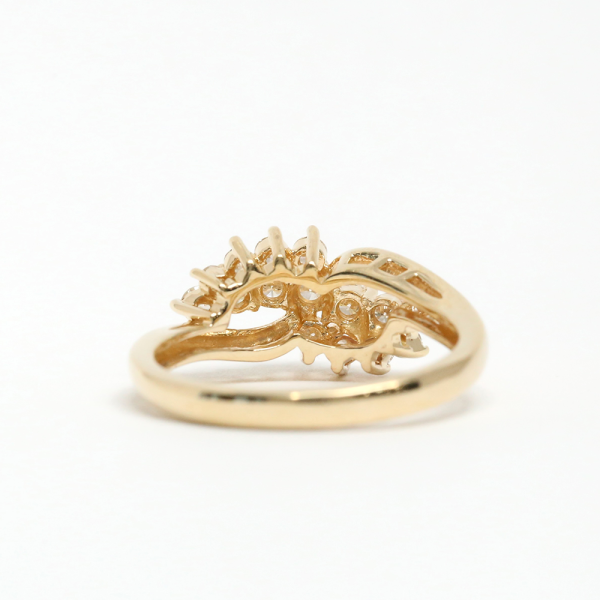 Inel cu Diamante din Aur Galben 14k