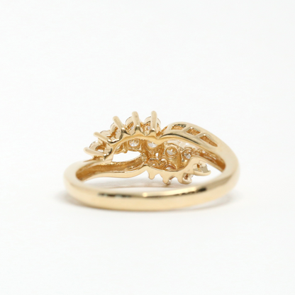 Inel cu Diamante din Aur Galben 14k