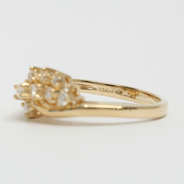 Inel cu Diamante din Aur Galben 14k