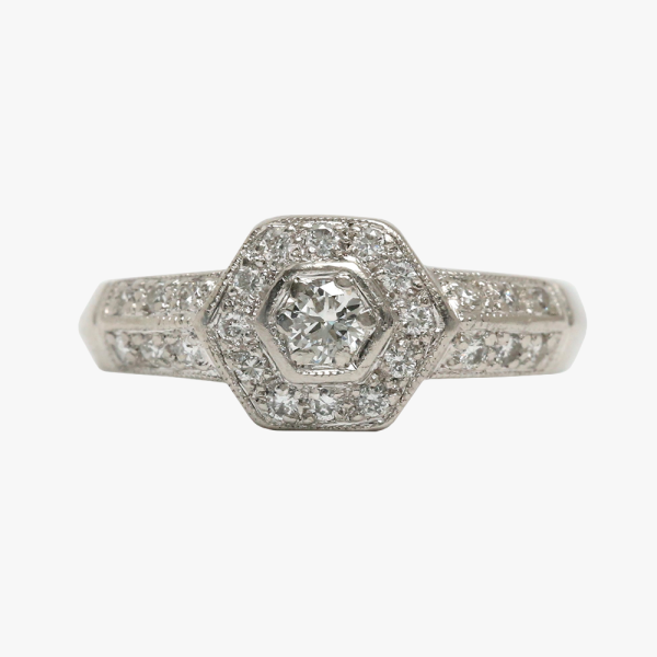 Inel cu Diamante din Platină