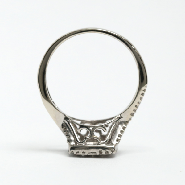 Inel cu Diamante din Aur Alb 10k