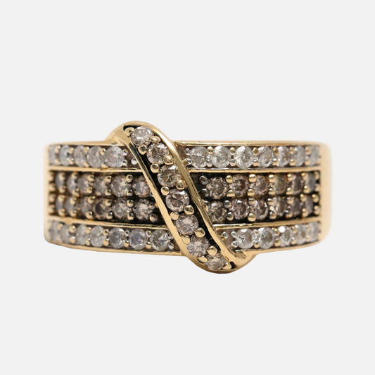 Inel cu Diamante din Aur Galben 14k