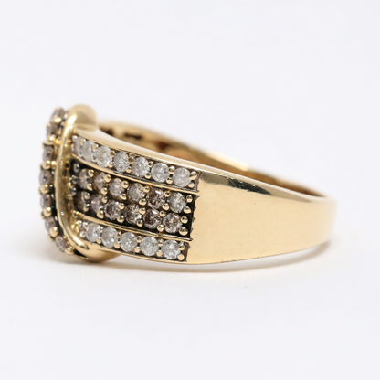 Inel cu Diamante din Aur Galben 14k