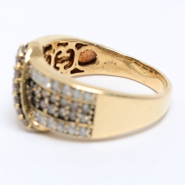 Inel cu Diamante din Aur Galben 14k