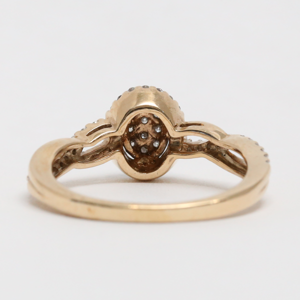 Inel cu Diamante din Aur Galben 10k