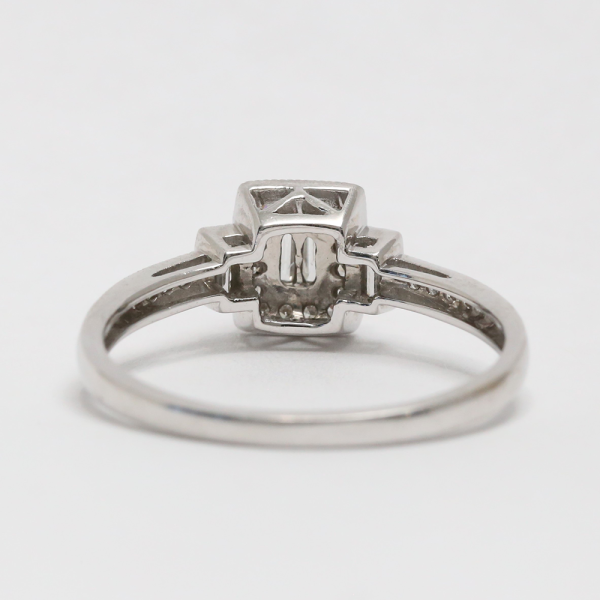 Inel cu Diamante din Aur Alb 10k