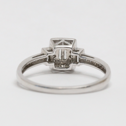 Inel cu Diamante din Aur Alb 10k