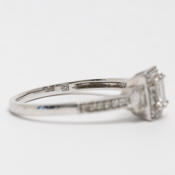 Inel cu Diamante din Aur Alb 10k