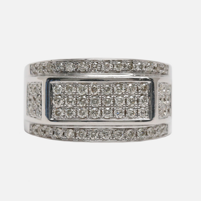 Inel cu Diamante din Aur Alb 10k