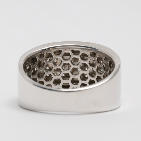 Inel cu Diamante din Aur Alb 10k