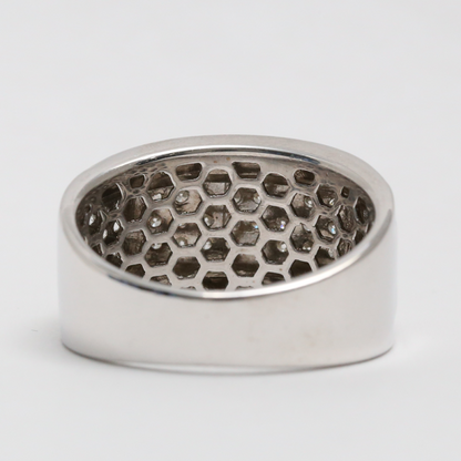 Inel cu Diamante din Aur Alb 10k