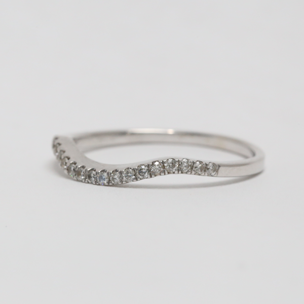 Inel cu Diamante din Aur Alb 14k