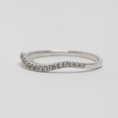 Inel cu Diamante din Aur Alb 14k