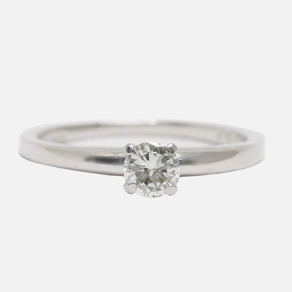 Inel Logodnă cu Diamante din Aur Alb 14k