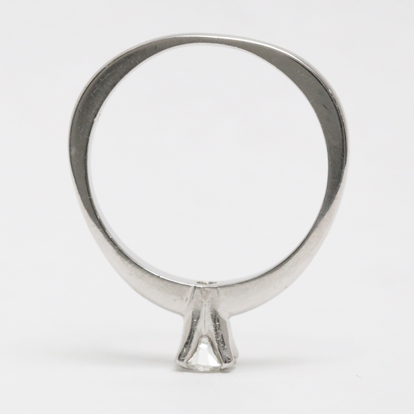 Inel Logodnă cu Diamante din Aur Alb 14k