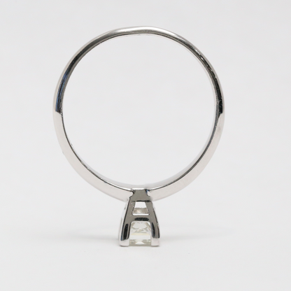 Inel Logodnă cu Diamante din Aur Alb 14k