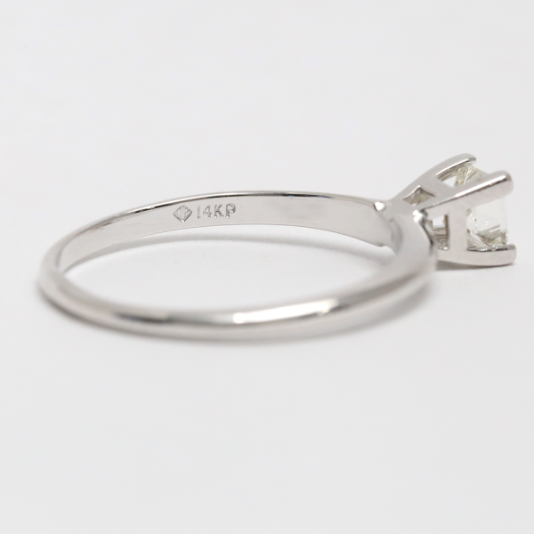 Inel Logodnă cu Diamante din Aur Alb 14k