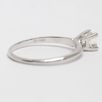 Inel Logodnă cu Diamante din Aur Alb 14k