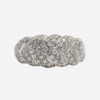 Inel cu Diamante din Aur Alb 14k