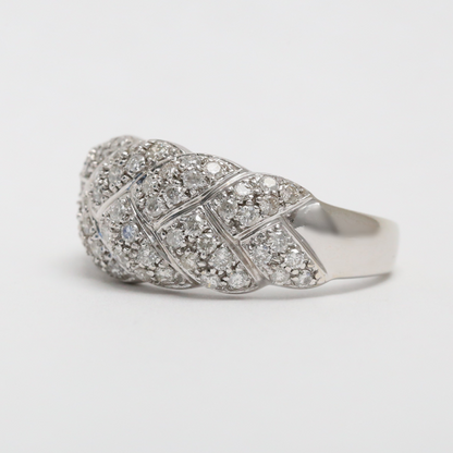 Inel cu Diamante din Aur Alb 14k