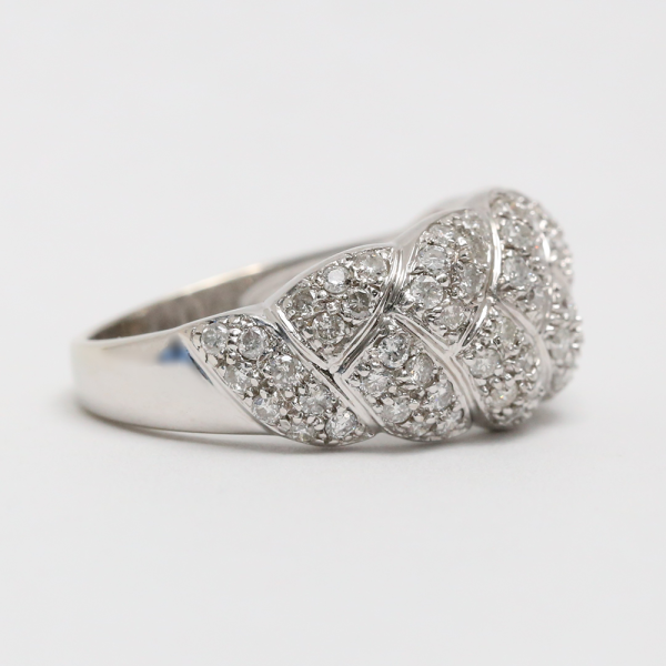 Inel cu Diamante din Aur Alb 14k