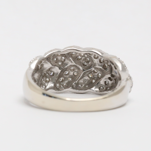 Inel cu Diamante din Aur Alb 14k