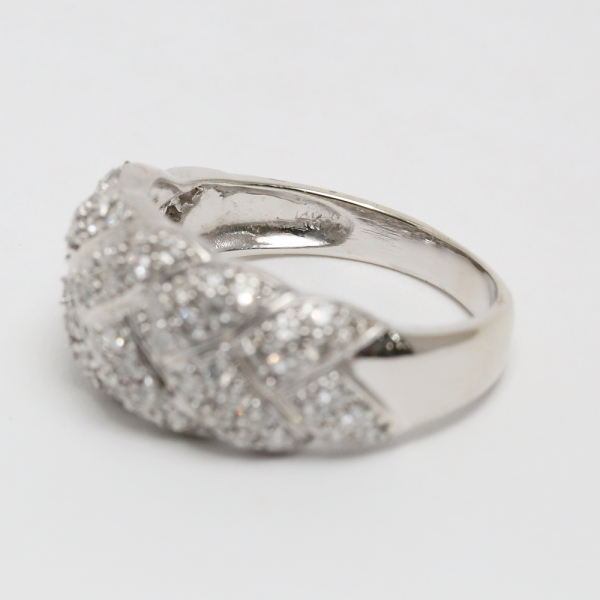 Inel cu Diamante din Aur Alb 14k