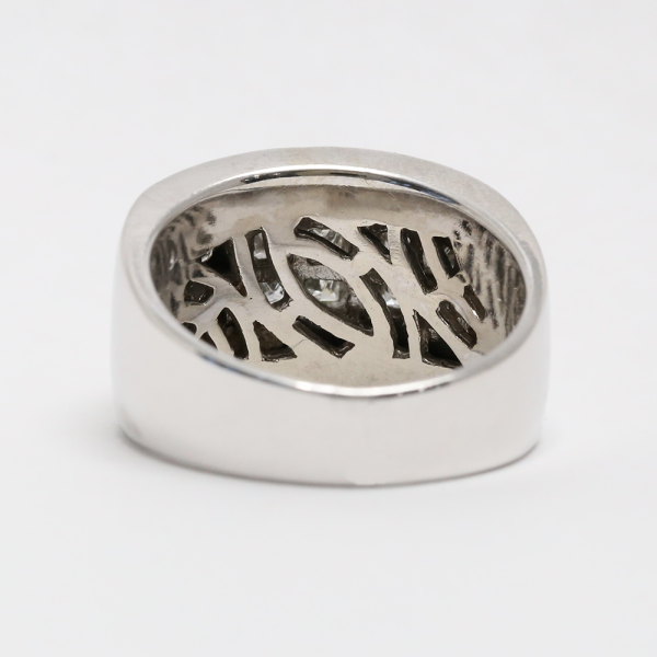 Inel cu Diamante din Aur Alb 14k