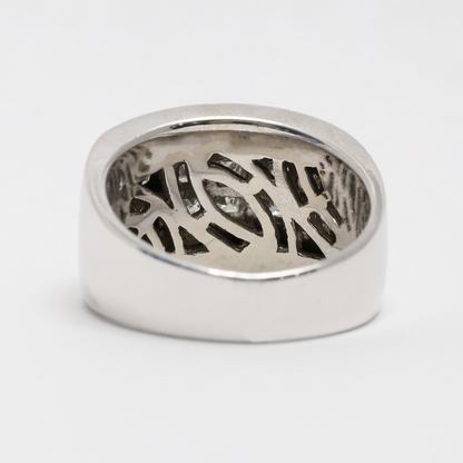 Inel cu Diamante din Aur Alb 14k