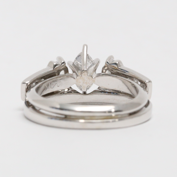 Inel cu Diamante din Aur Alb 14k