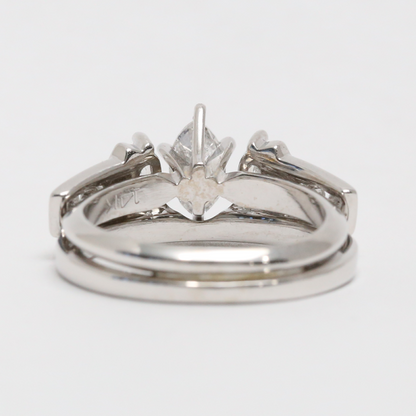 Inel cu Diamante din Aur Alb 14k