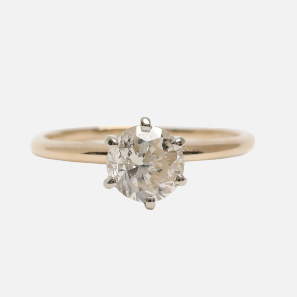 Inel Logodnă cu Diamante din Aur Galben 14k
