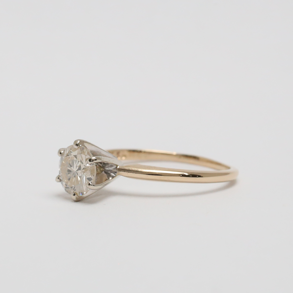 Inel Logodnă cu Diamante din Aur Galben 14k