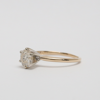 Inel Logodnă cu Diamante din Aur Galben 14k
