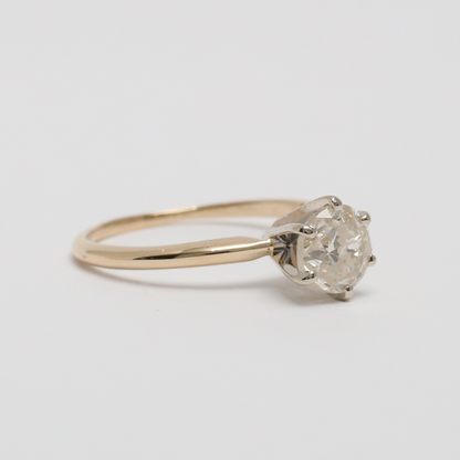 Inel Logodnă cu Diamante din Aur Galben 14k