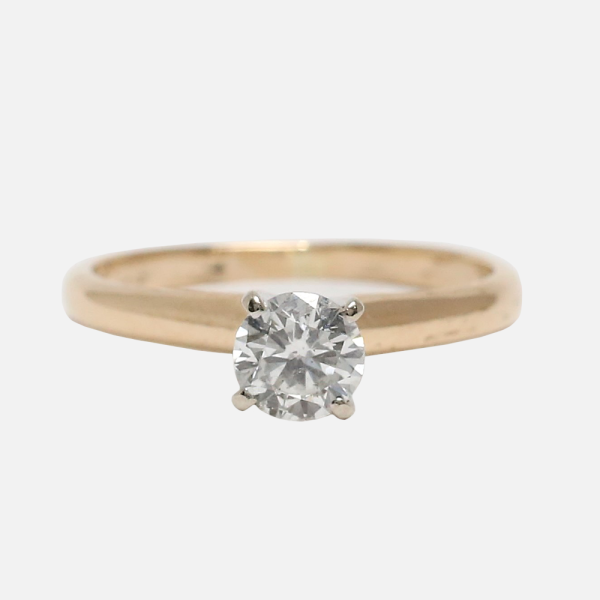 Inel Logodnă cu Diamante din Aur Galben 14k