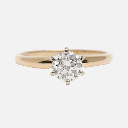 Inel Logodnă cu Diamante din Aur Galben 14k