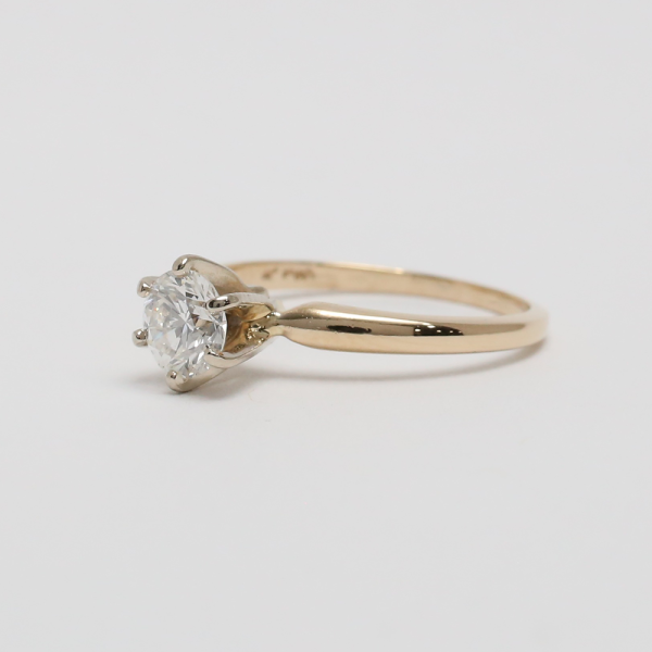 Inel Logodnă cu Diamante din Aur Galben 14k