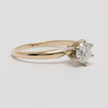 Inel Logodnă cu Diamante din Aur Galben 14k