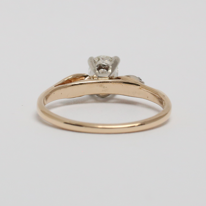 Inel Logodnă cu Diamante din Aur Galben 14k