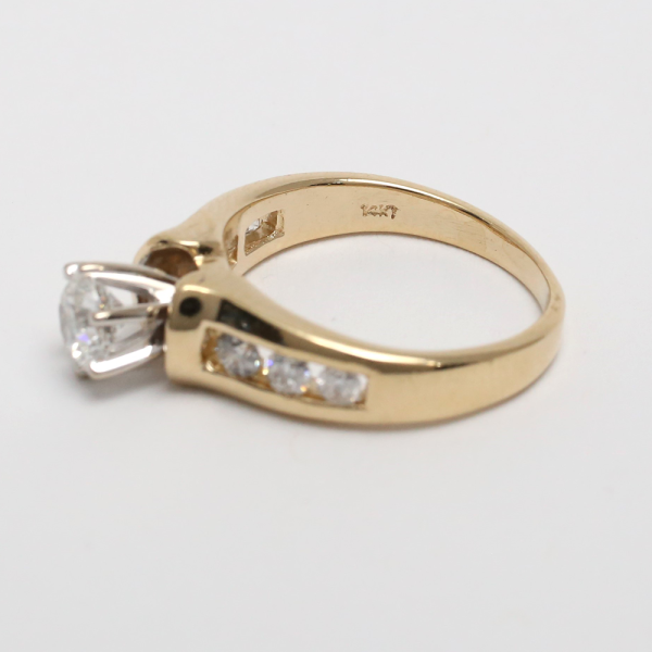 Inel Logodnă cu Diamante din Aur Galben 14k